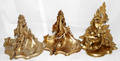 111537 FLORENTINE HANDCARVED  GILT CURIO BRACKETS