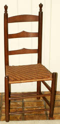 101460 AMERICAN HICKORY  PINE LADDER BACK SIDE CHAIR