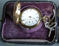 Ladies Champ leve key wind gold filled pocket watch