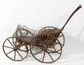 100304 VICTORIAN WICKER CHILDS TOY BABY CARRIAGE
