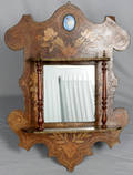092323 FRENCH ANTIQUE WALNUT HANGING SHELF