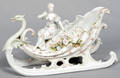 092318 EUROPEAN PORCELAIN SLEIGH W WOMAN FIGURE