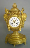 Japy Freres gilt bronze mantle clock