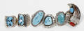 090353 NAVAHO STERLING TURQUOISE  CORAL RINGS