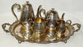 11423 ENGLISH SHEFFIELD SILVER TEA SET TRAY 265