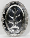 11411 ELECTRO PLATE NICKEL SILVER WELL TREE PLATTER