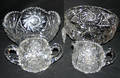 10421 CUT CRYSTAL BOWLS CREAMER  SUGAR