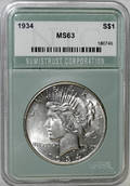 120452 US SILVER PEACE DOLLAR MS63 NTC 1934