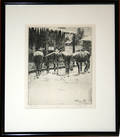 112387 WILLIAM ELLING GOLLINGS ETCHING WAITING