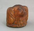 Redware spaniel bank 19th c