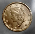 100356 USA 1 CORONET LIBERTY GOLD COIN 1854P