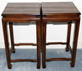 092332 CHINESE STYLE MAHOGANY SQUARE PEDESTALS