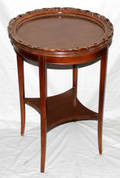 090395 MAHOGANY ROUND END TABLE