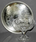 090376 CUT GLASS CANDY COMPOTE SHEFFIELD TRAY