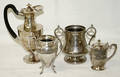 11446 MERIDEN SILVERPLATE PITCHERS  SUGARS