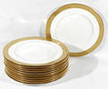 122522 ENGLISH GOLDBANDED PORCELAIN SERVICE PLATES