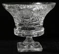 121517 HANDCUT CRYSTAL COMPOTE H 9 DIA 10
