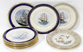 110482 LENOX PORCELAIN PLATES SCHOONERS  BOEHM BIRD
