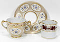 110460 PORCELAIN TEACUPS  SAUCERS