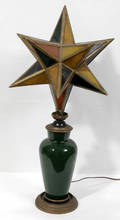 110458 STAR SHADE ART DECO ON GLASS VASE BASE
