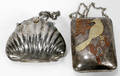 110451 ART NOUVEAU SILVER PURSES SHELL SHAPE