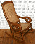 101552 ANTIQUE STYLE WALNUT LADYS ROCKING CHAIR