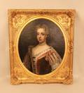 Gilt Framed English Portrait of Elegant Woman