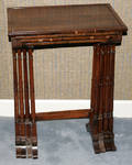 092405 NEST OFANTIQUE ENGLISH ROSEWOOD TABLES