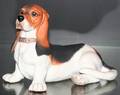 092416 BOEHM BISQUE FIGURE OF A BASSET HOUND 40141