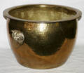 11481 ORIENTAL STYLE BRASS PLANTER W FOO LION HANDL