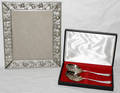 11479 SHEFFIELD PLATE BERRY SPOONS 2  PHOTO FRAME