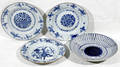 10516 CHINESE BLUE  WHITE PORCELAIN PLATES  BOWL