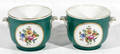122558 GERMAN CACHE POTS PAIR H 4 DIA 4 12