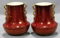 120550 CARLTON WARE ROUGE ROYALE PORCELAIN VASES