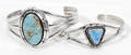 112465 NAVAHO STERLING  TURQUOISE BRACELETS