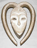 110519 KWALE CARVED WOOD MASK  GABON