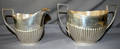 102569 SHEFFIELD PLATE CREAMER  SUGAR BOWL