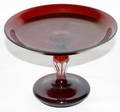 101618 BOHEMIAN HAND BLOWN RUBY CRYSTAL COMPOTE