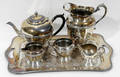 100471 WM A ROGERS TEA SET  TRAY