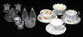 100464 PRESSED GLASS CANDLESTICK SALT  PEPPER CUP