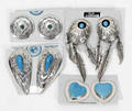 100438 NAVAJO STERLING SILVER CLIP EARRINGS