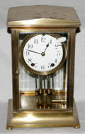091488 BRASS MANTEL CLOCK