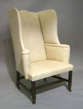 George III Chippendale mahogany easy chair ca 1785