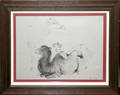 090480 GARLEN INK DRAWING CAMELS