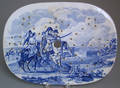 Historical blue Staffordshire trivet 19th c
