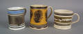 Three mocha mugs 19th c