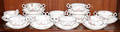 122614 CAULDON PORCELAIN CREAM SOUPS  UNDER PLATES