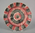 Red and black rainbow spatter plate 19th c