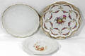 122606 DRESDEN  LIMOGES CAKE PLATES THREE DIA 13