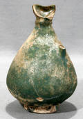 121575 PERSIAN TURQUOISEGLAZED POTTERY BOTTLE